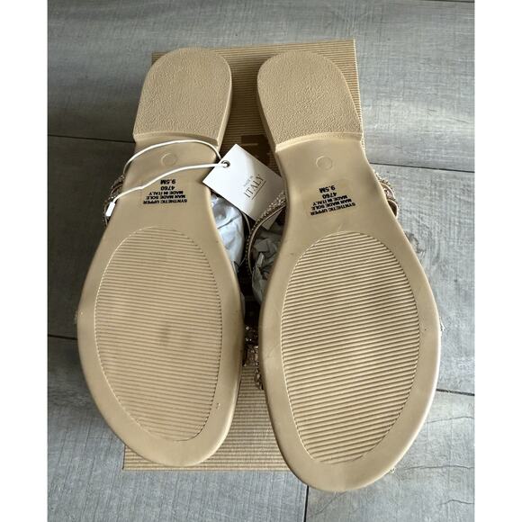 Mariella Sandals Made In Italy, Rose Gold Size 9.5M Strappy Blingy Pink Gorgeous - Picture 6 of 6